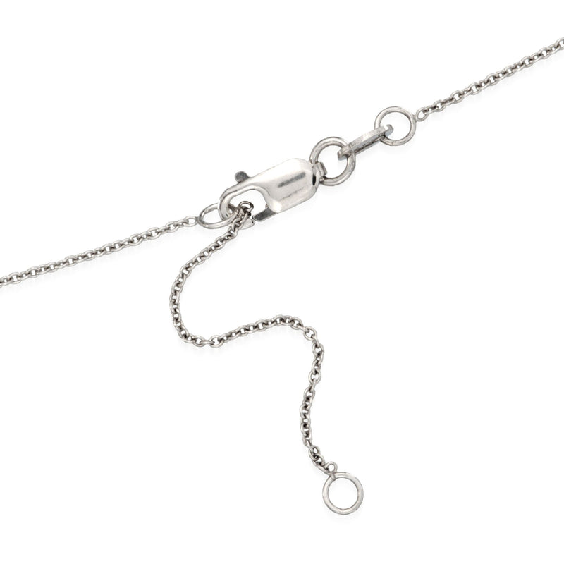18kt white gold necklace chain with lobster clasp and adjustable extender