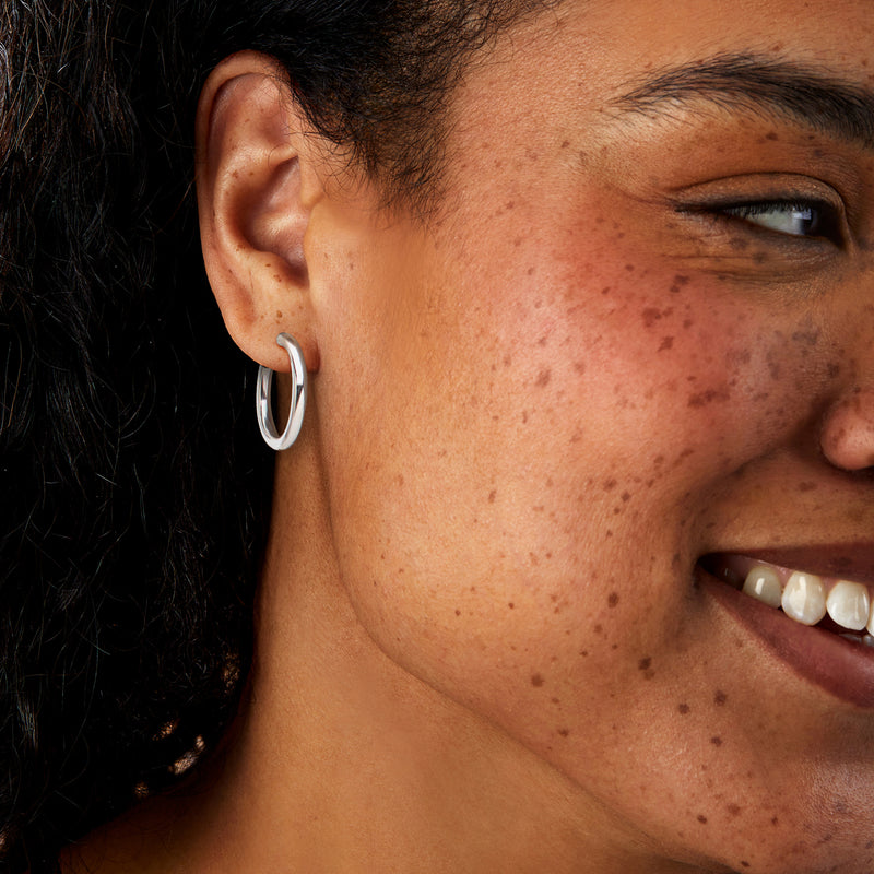 Zina Sterling Silver 3mm Hoop Earrings