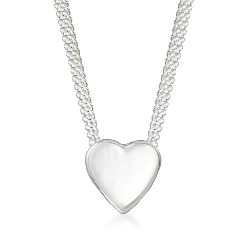 Zina Sterling Silver "Contemporary" Mini Heart Necklace