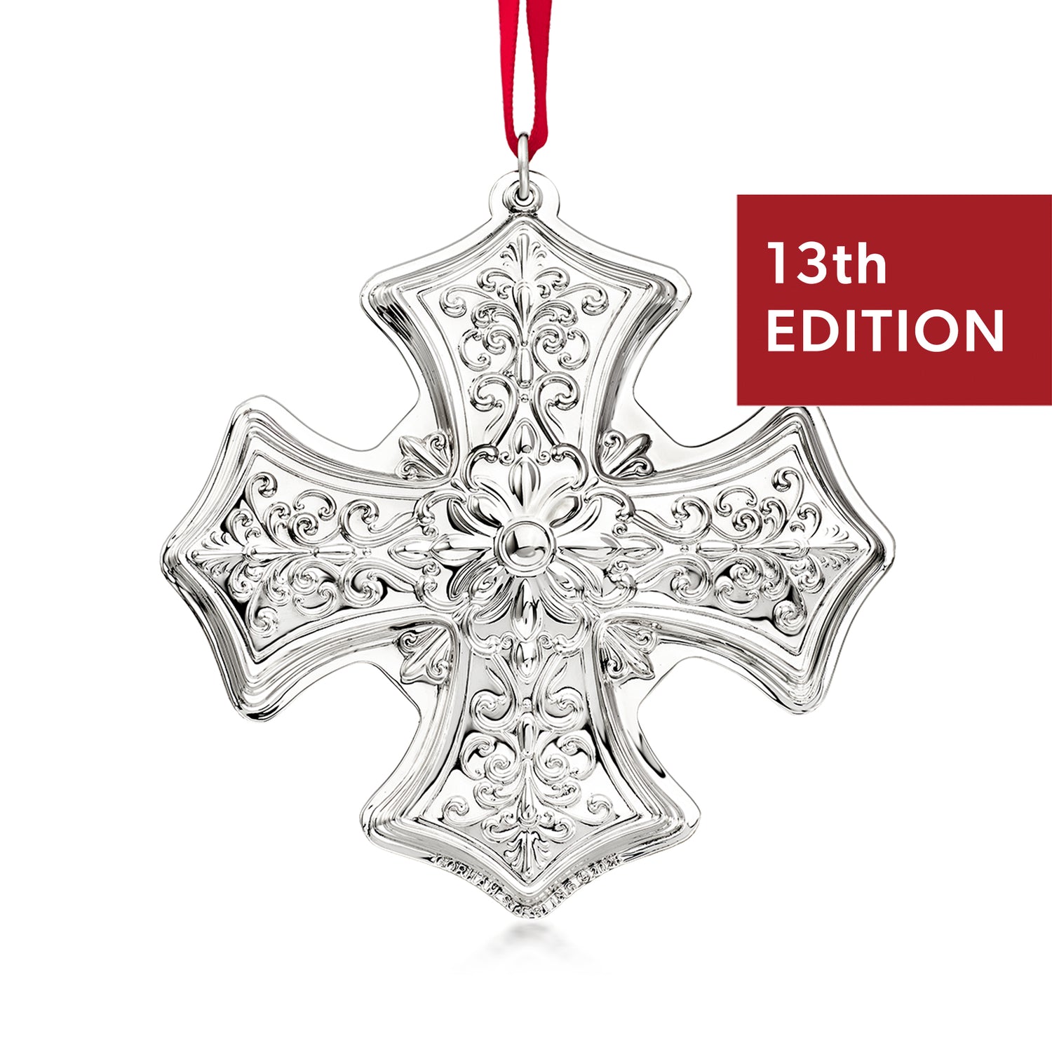 Gorham 2026 Annual Sterling Silver Cross Ornament - 13th Edition