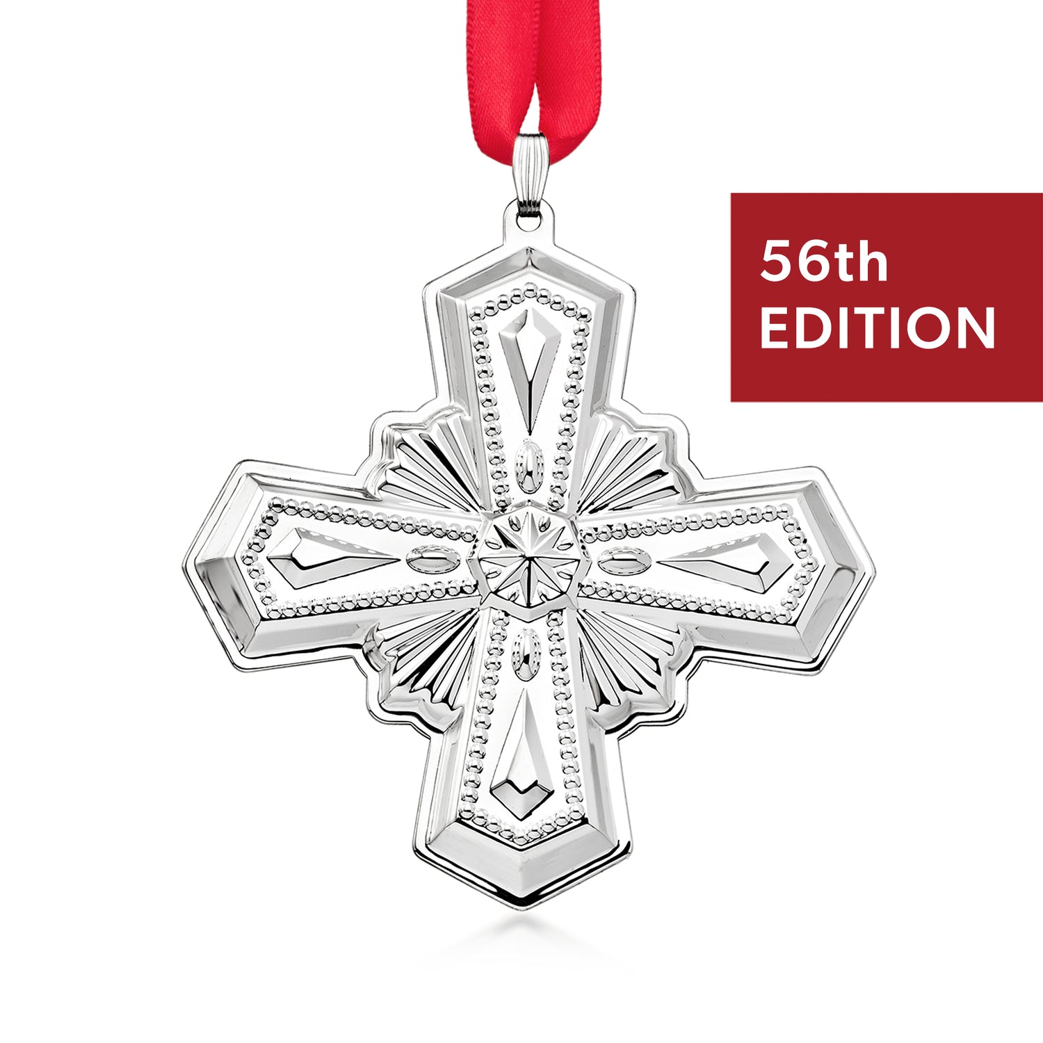 Reed & Barton 2026 Annual Sterling Silver Christmas Cross Ornament - 56th Edition