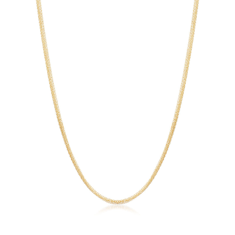 Yellow gold rope chain necklace with six intertwined strands