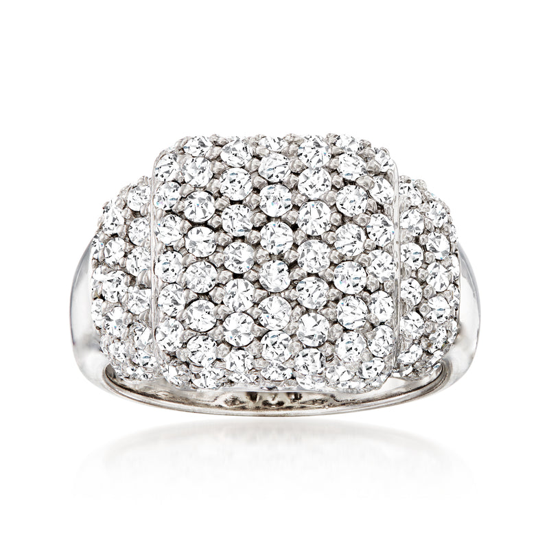Vintage diamond cluster ring in 18kt white gold