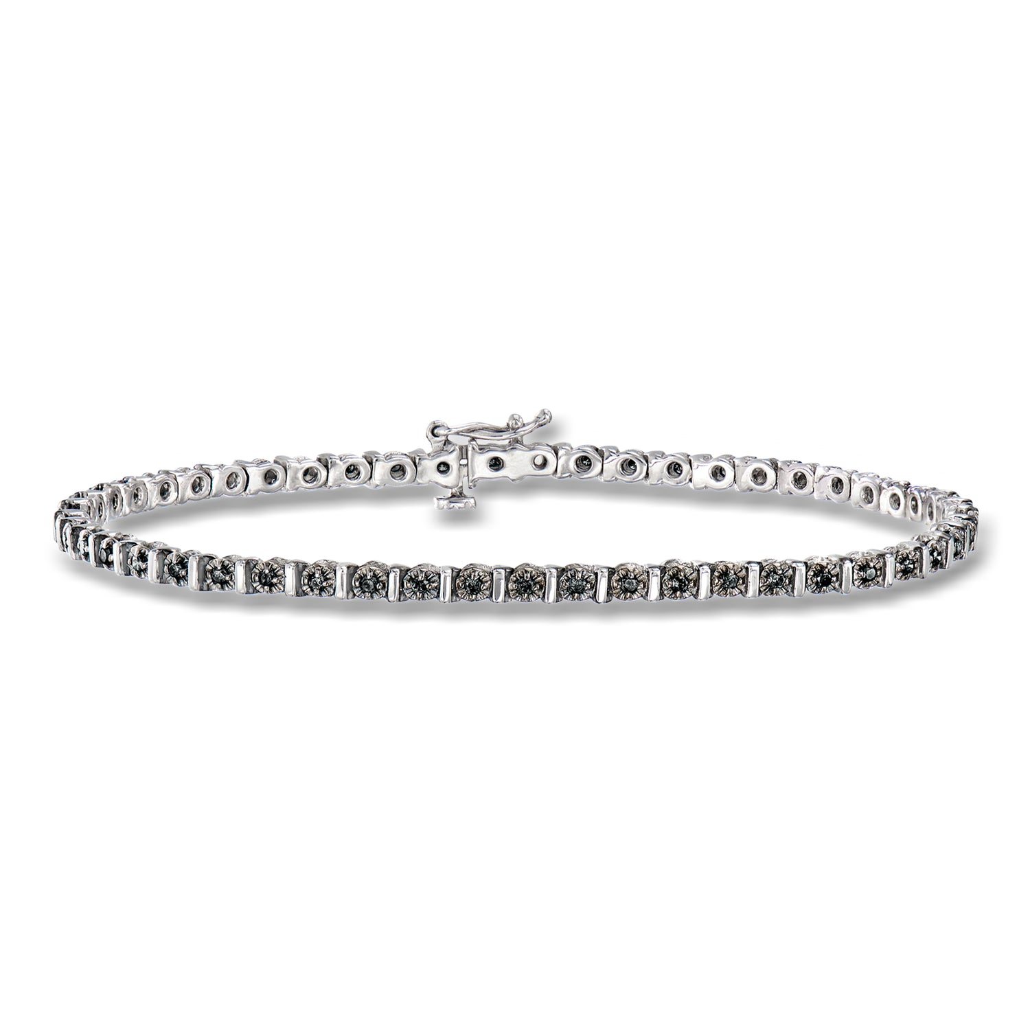 .50 ct. t.w. Black Diamond Tennis Bracelet in Sterling Silver