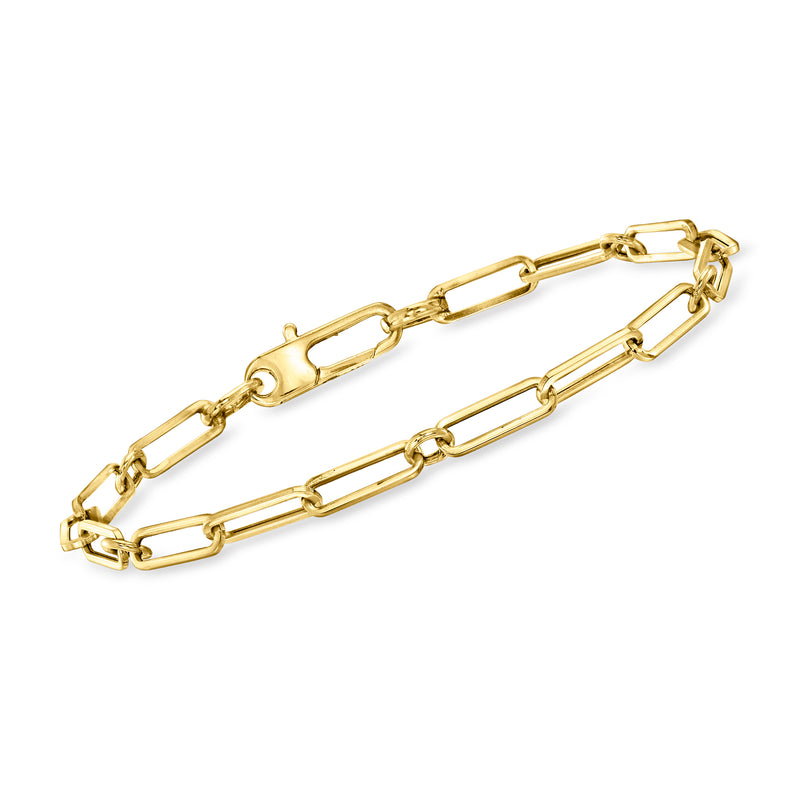 Roberto Coin vintage 18kt yellow gold cable-link bracelet with clasp and circular links