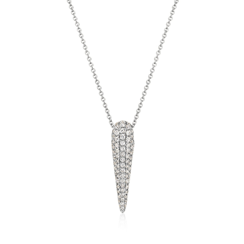 Diamond spike pendant necklace in 14kt white gold