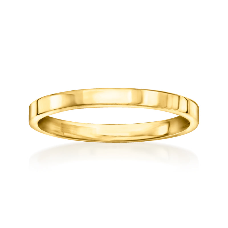 18kt gold vermeil small-band ring, smooth rounded polished band