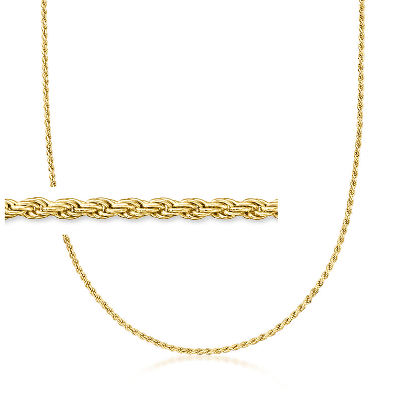 Gold vermeil rope-chain necklace with braided rope links