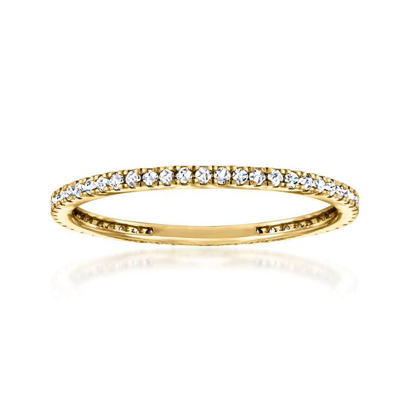 14kt yellow gold eternity band with .25 ct. t.w. lab-grown diamonds