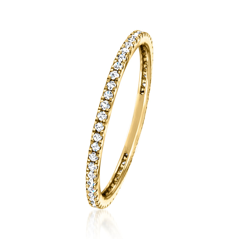 14kt yellow gold eternity band with lab-grown diamonds