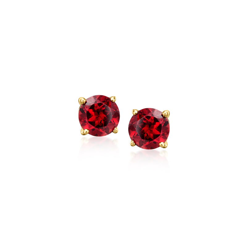 3.40 ct. t.w. Garnet Earrings with Removable Circle Drops in 18kt Gold Over Sterling