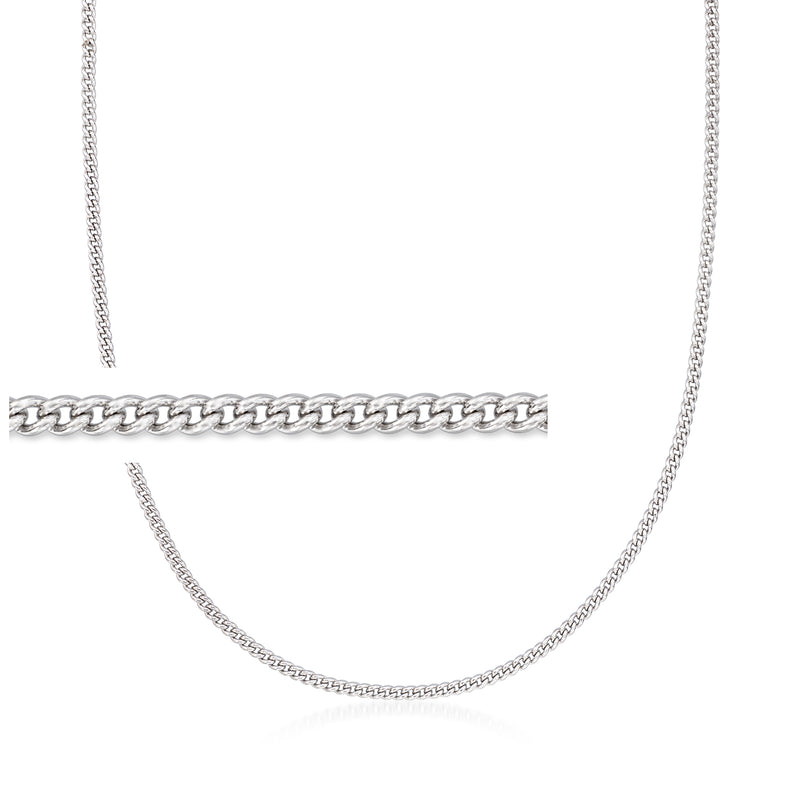 Gabriel & Co. sterling silver curb-link necklace with polished chain links