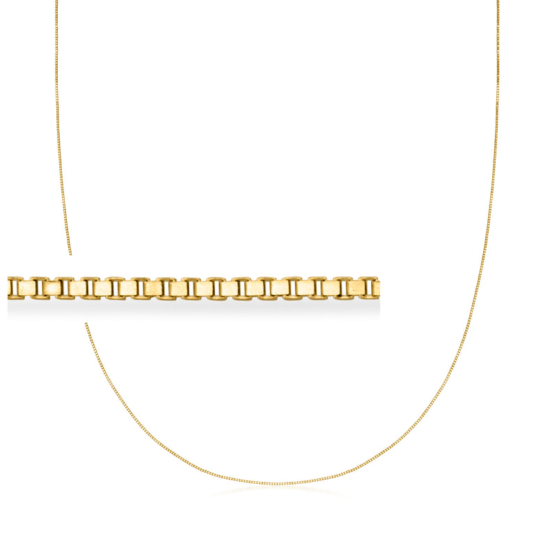 10kt yellow gold box-chain necklace with rectangular link bar
