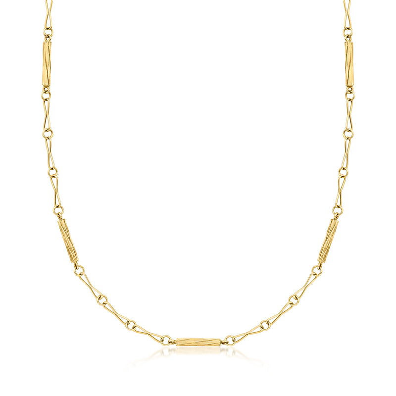 18kt yellow gold fancy-link necklace