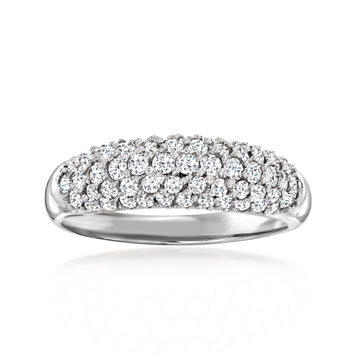 C. 1980 Vintage .85 ct. t.w. Diamond Ring in 14kt White Gold