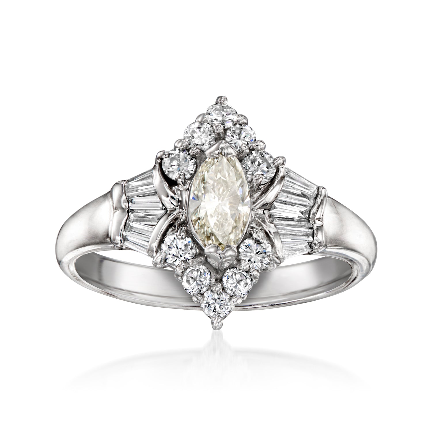 C. 2000 Vintage .93 ct. t.w. Diamond Ring in Platinum