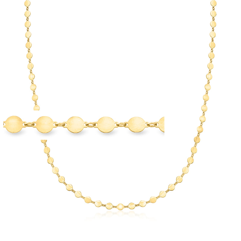 18kt gold over sterling mirror-link necklace with oval disc links