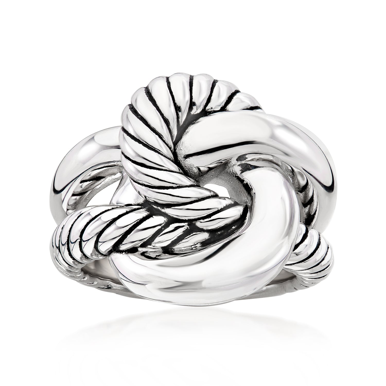 Ross-simons Italian Sterling Silver Roped Knot Ring