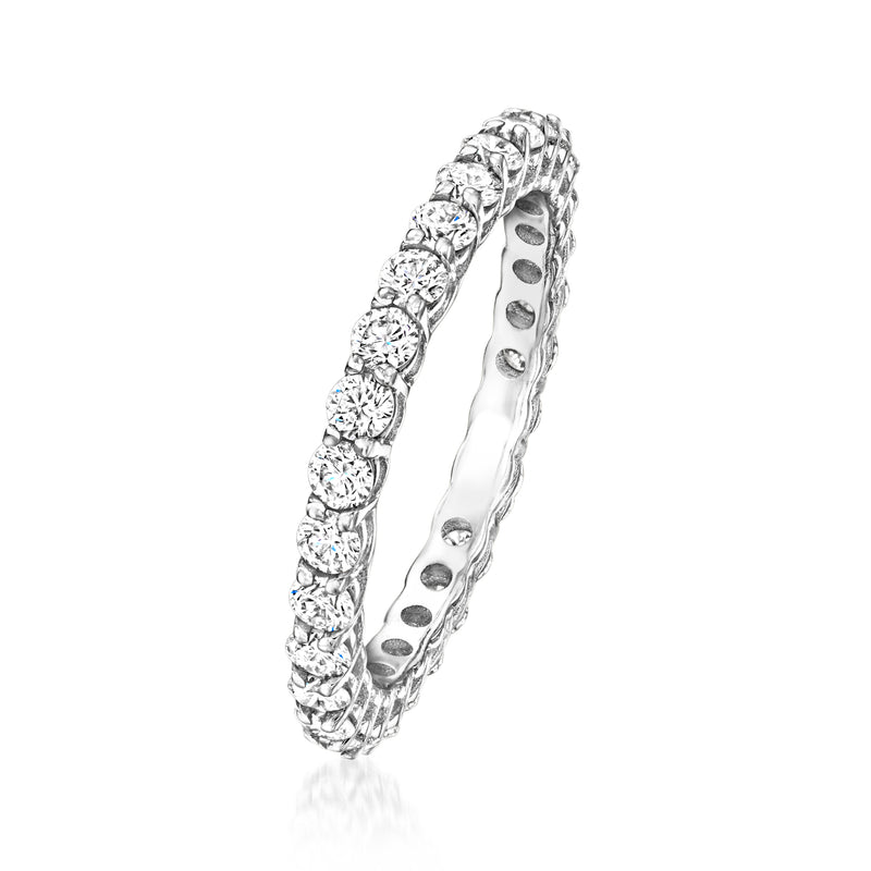Lab-grown diamond eternity band in 14kt white gold