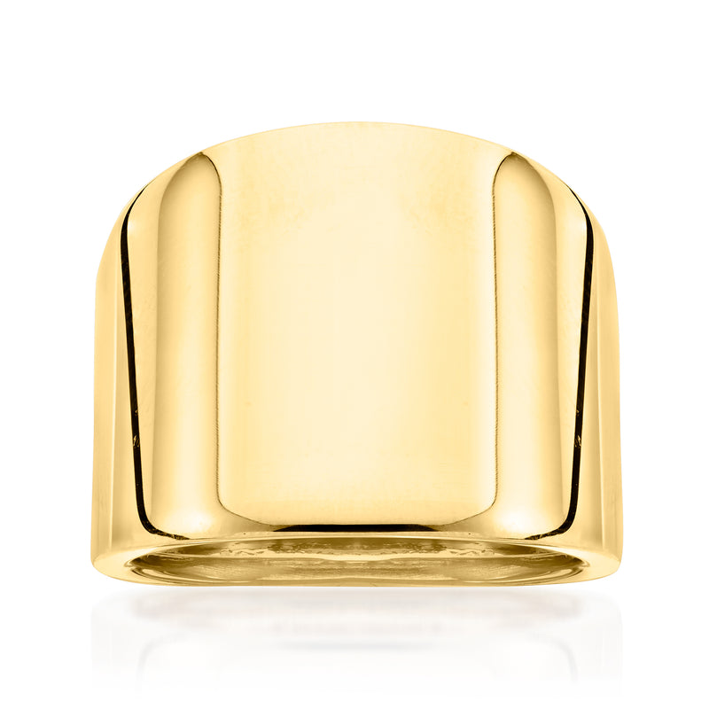 10kt yellow gold graduated dome ring, smooth polished dome top band