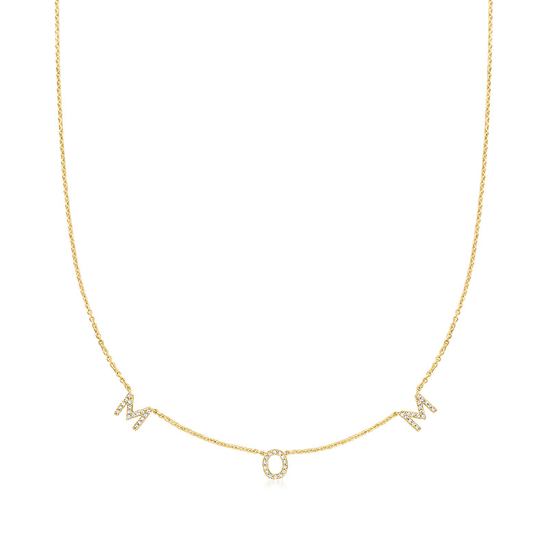18kt gold over sterling necklace with station charms and round center ring on fine chain