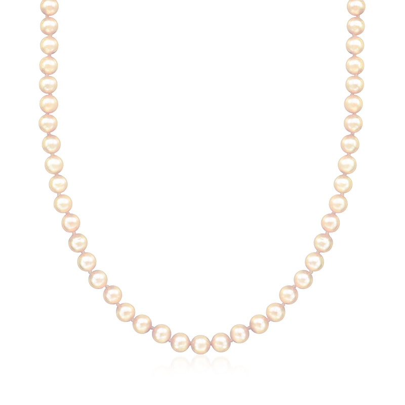 Cultured pearl necklace with 6–6.5mm cream pearls