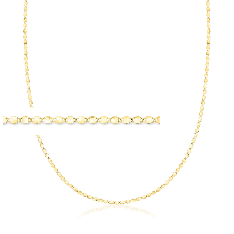 C. vintage 14kt yellow gold oval-link necklace with delicate chain links