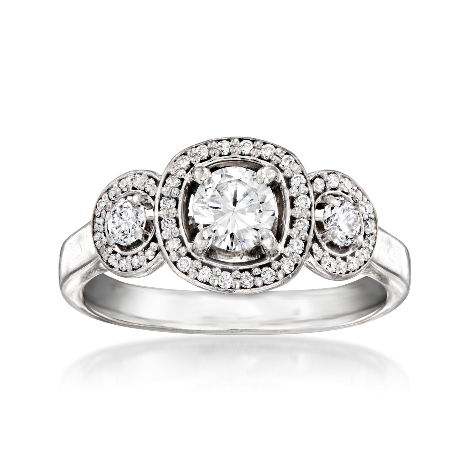 C. 1990 Vintage 1.00 ct. t.w. Diamond Ring in Platinum