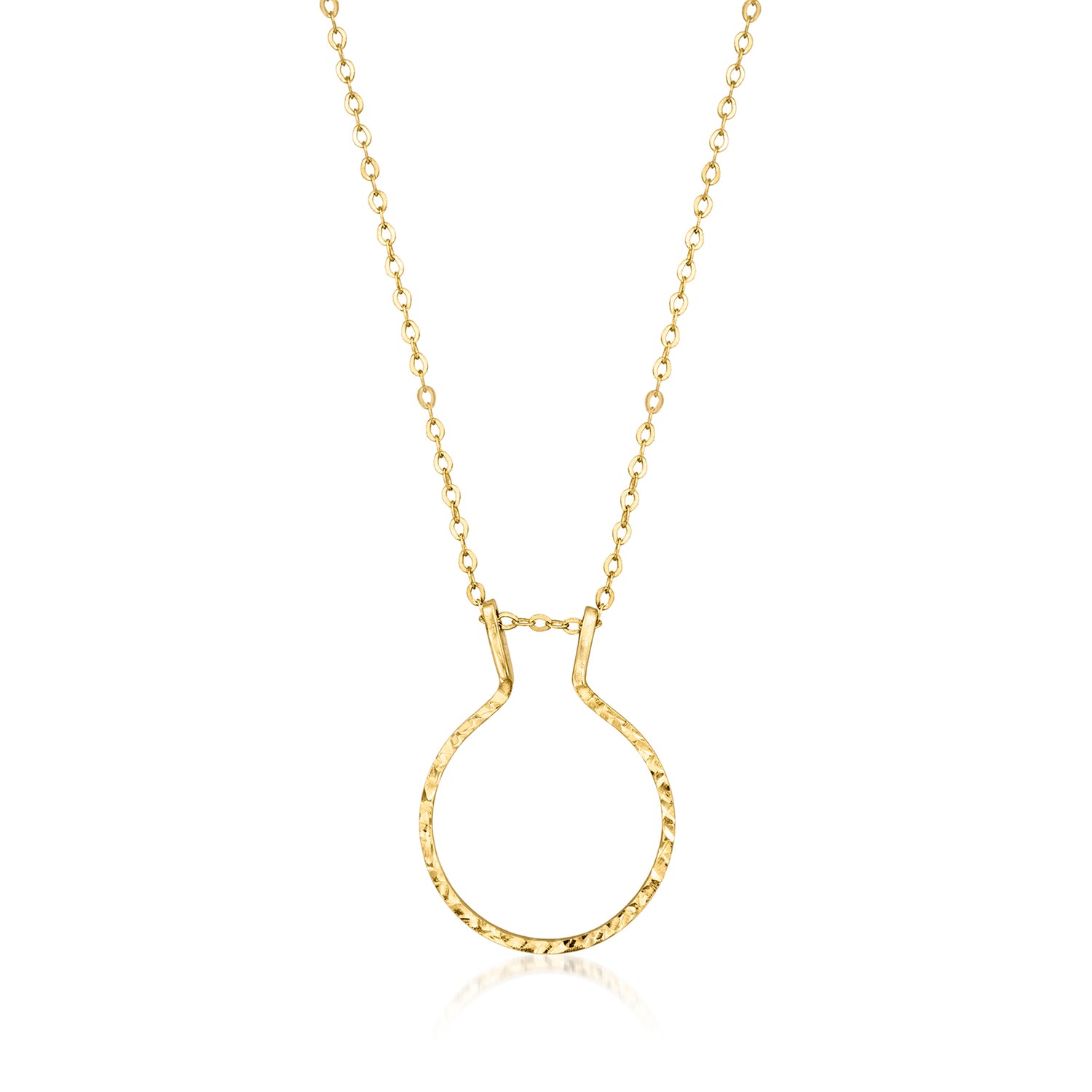 Ross-simons Italian 14kt Yellow Gold Charm-compatible Cable-chain Necklace