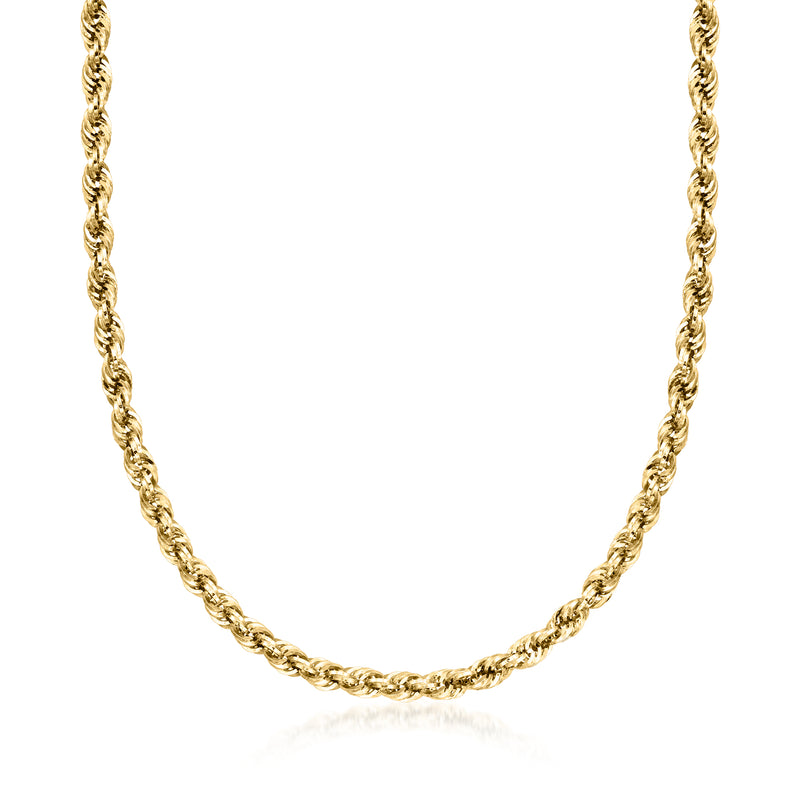 14kt yellow gold rope-chain necklace with twisted oval links