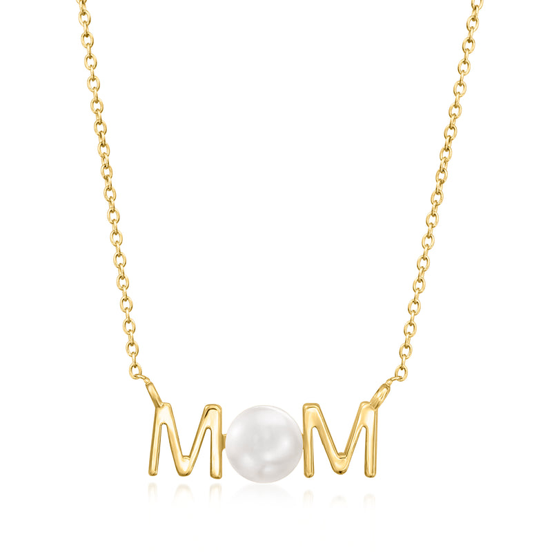 Cultured pearl and gold over sterling 