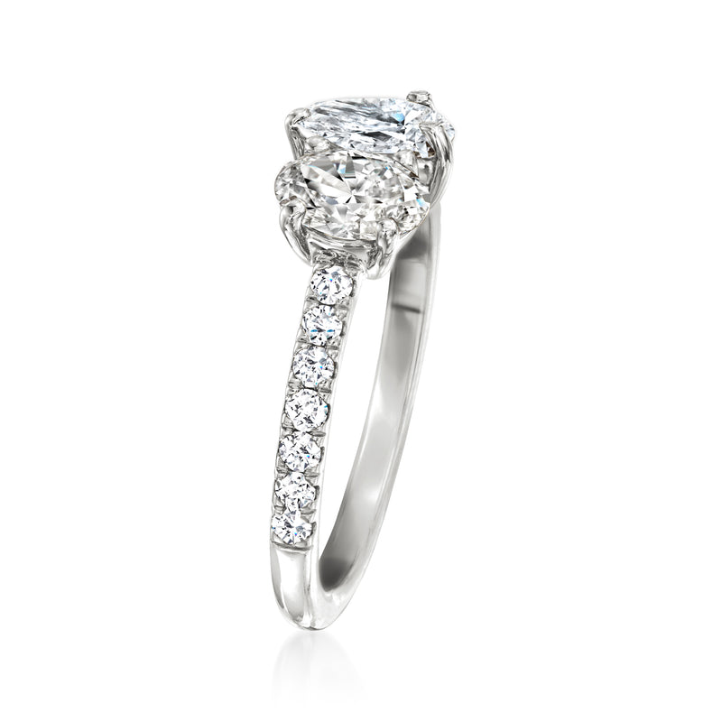 Toi et moi lab-grown diamond ring in 14kt white gold