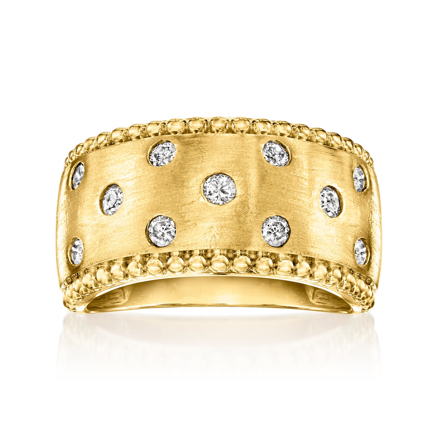 .35 ct. t.w. Scattered-Diamond Ring in 18kt Gold Over Sterling