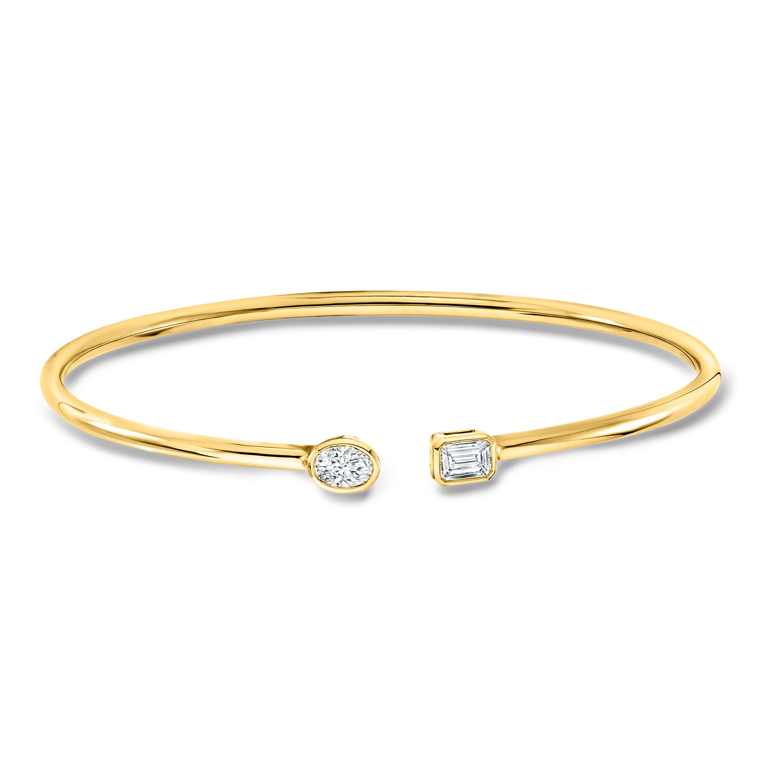 .75 ct. t.w. Lab Grown Diamond Cuff Bracelet in 18kt Gold Over Sterling