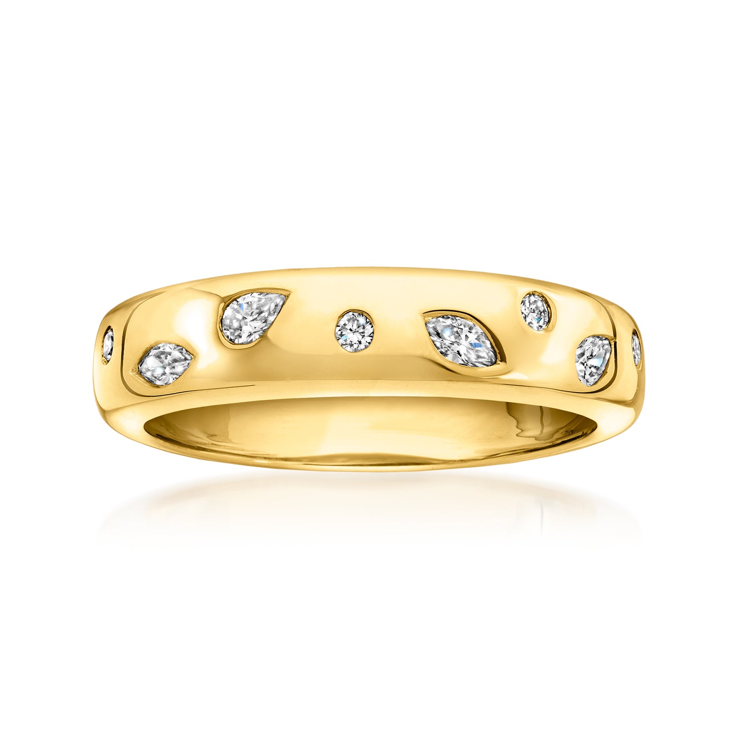 .25 ct. t.w. Scattered Lab Grown Diamond Ring in 18kt Gold Over Sterling