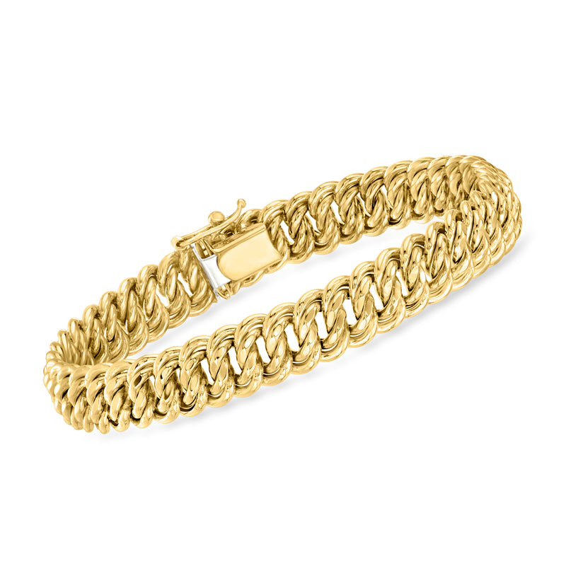 18kt yellow gold Americana-link bracelet with toggle clasp