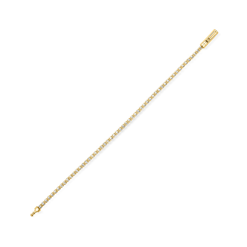 14kt two-tone gold ice-chain bracelet with small round links