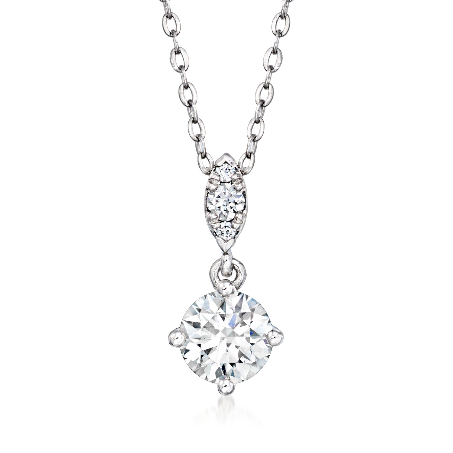 C 2000 Vintage 34 ct tw Diamond Necklace in 18kt White Gold