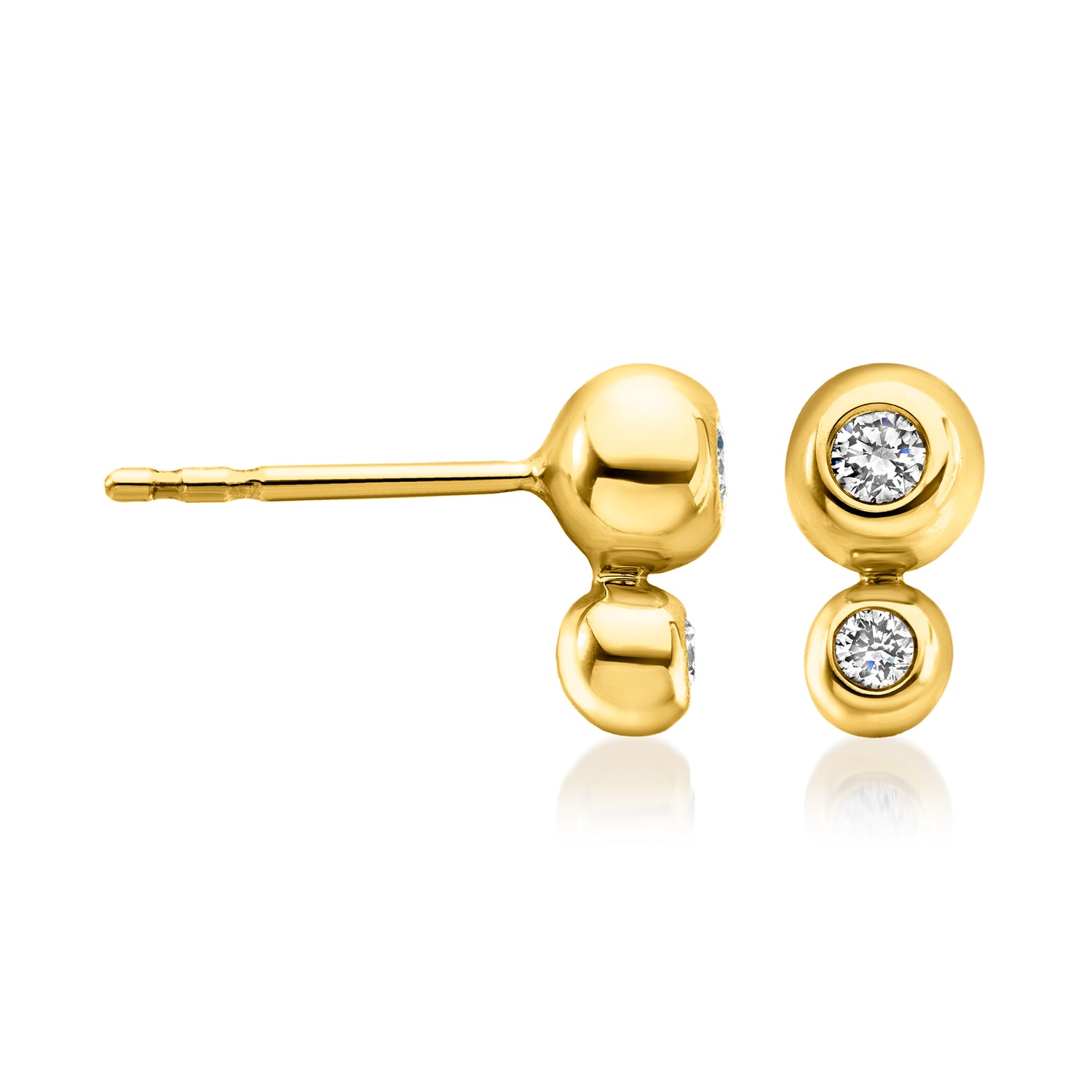 .20 ct. t.w. Bezel-Set Lab Grown Diamond Drop Earrings in 18kt Gold Over Sterling