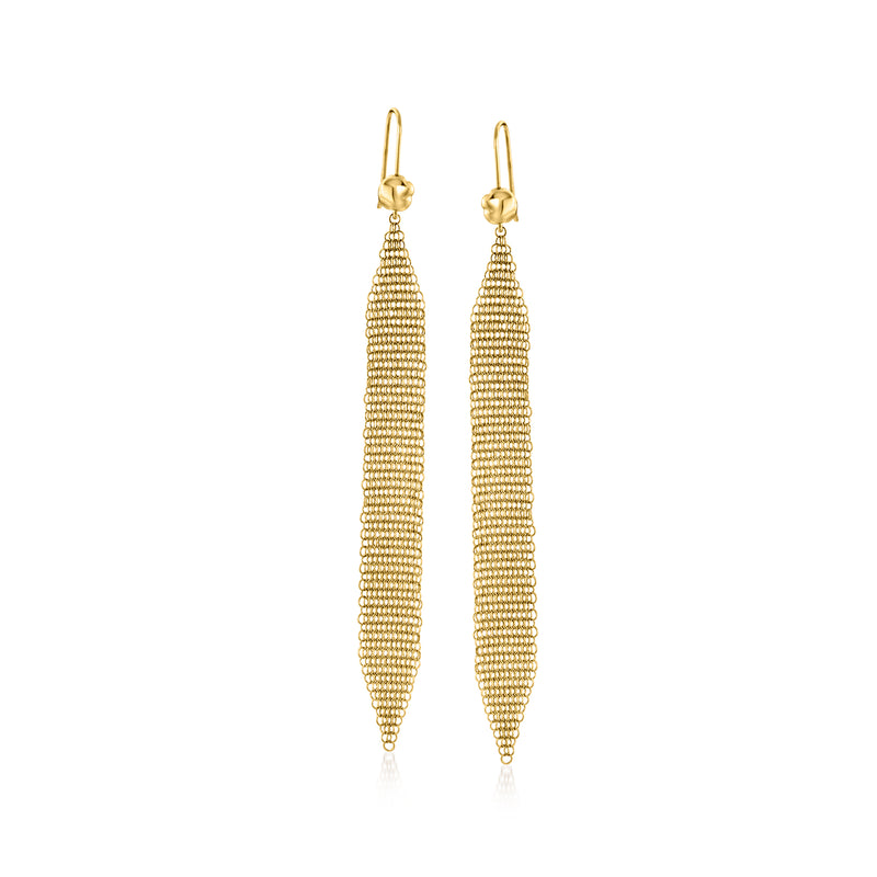Vintage Tiffany Elsa Peretti 18kt yellow gold mesh drop earrings
