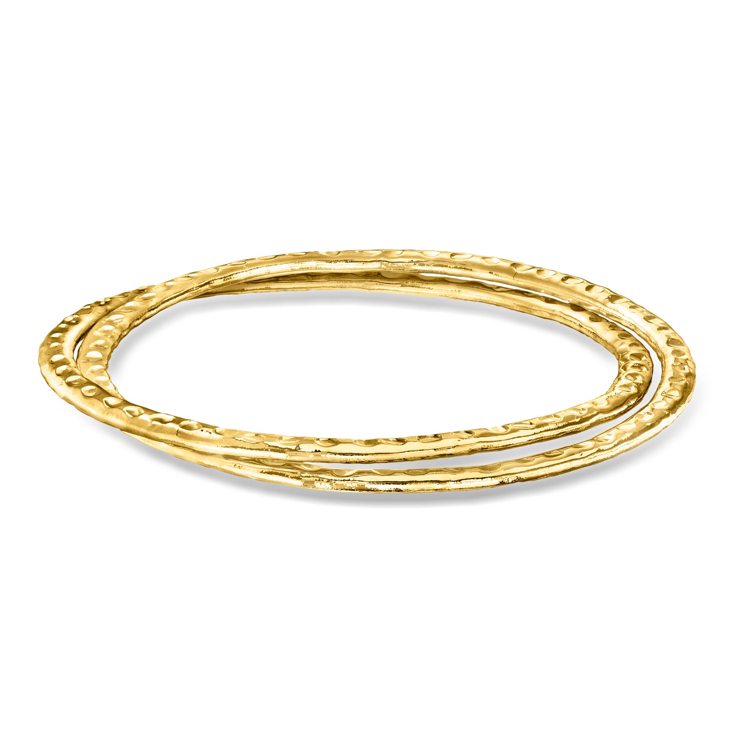 14kt GoldPlated Interlocking Bangle Bracelet