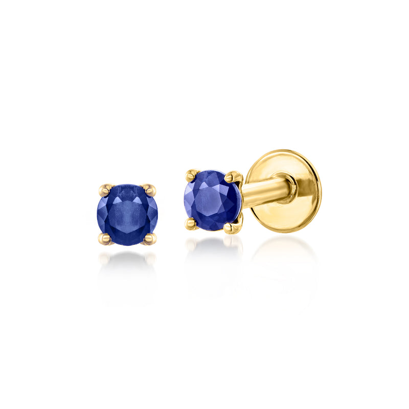 .20 ct. t.w. Sapphire Flat-Back Stud Earrings in 14kt Yellow Gold