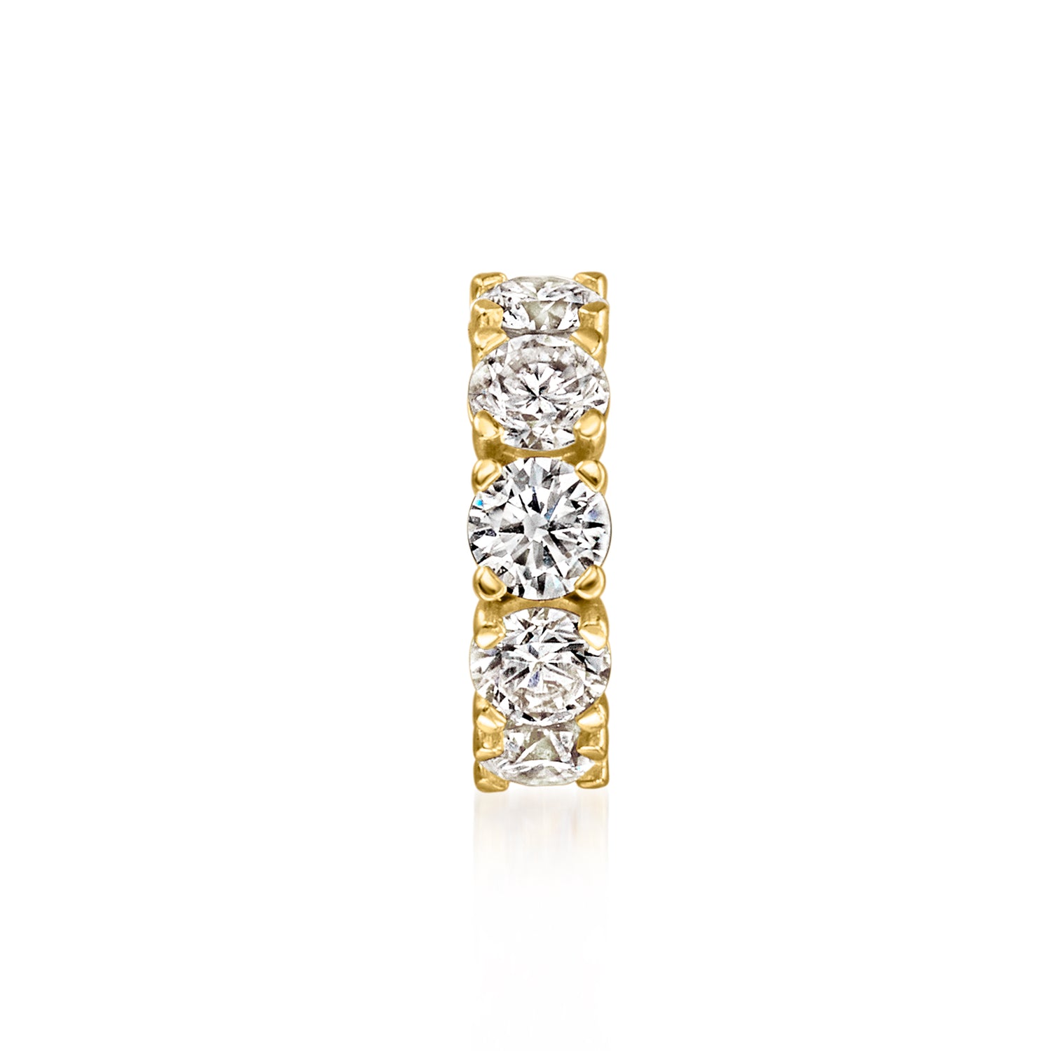 1.00 ct. t.w. Lab Grown Diamond Bead Charm in 18kt Gold Over Sterling