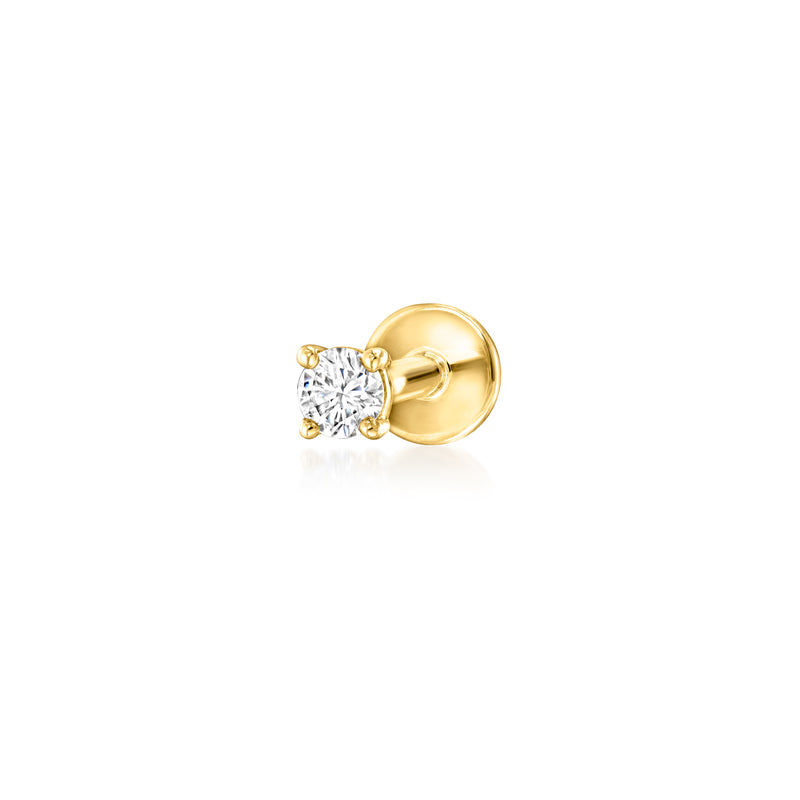Lab-Grown Diamond Flat-Back Stud Earrings in 14kt Yellow Gold