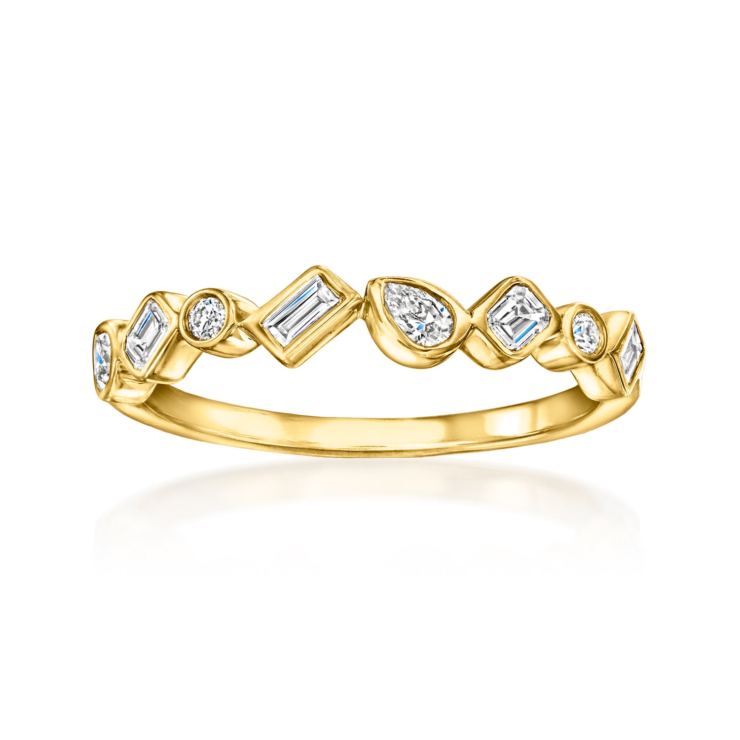 .33 ct. t.w. Lab Grown Diamond Ring in 18kt Gold Over Sterling