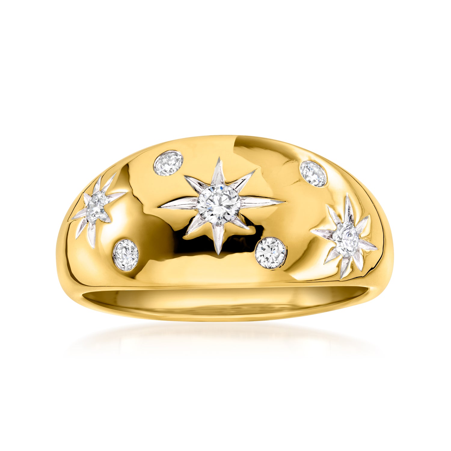 .25 ct. t.w. Scattered Lab Grown Diamond Star Ring in 18kt Gold Over Sterling