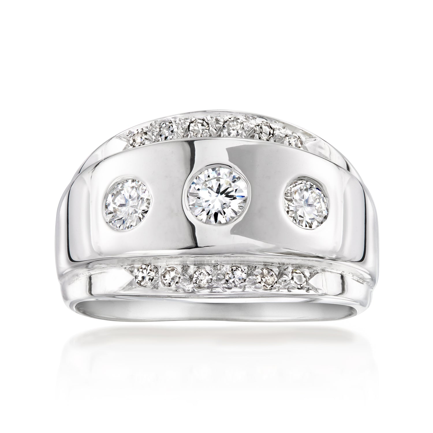 C. 2020 Vintage .55 ct. t.w. Diamond Ring in 14kt White Gold