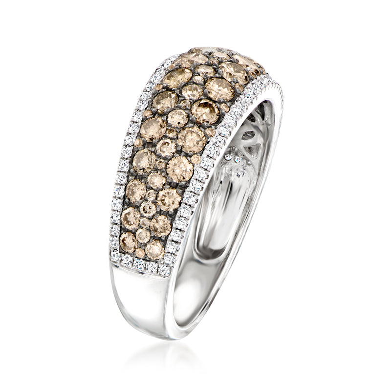 Le Vian Chocolatier brown and white diamond ring in 14kt vanilla gold