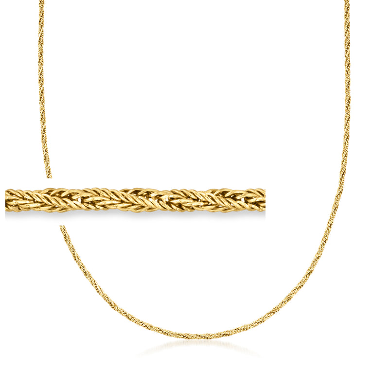 Vintage 14kt yellow gold rope-chain necklace