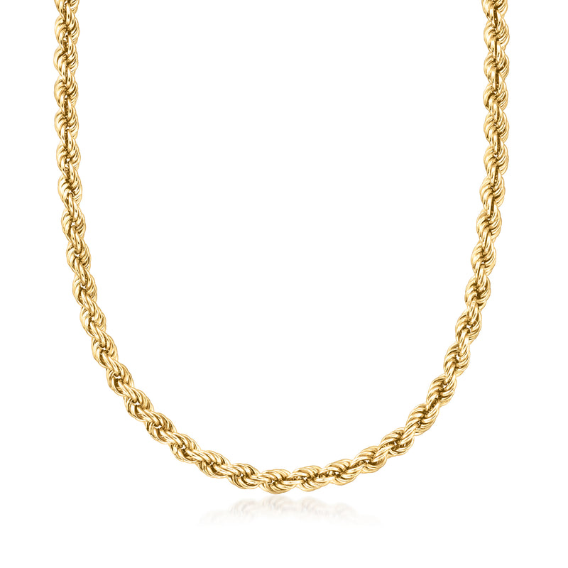 14kt yellow gold rope-chain necklace with twisted links